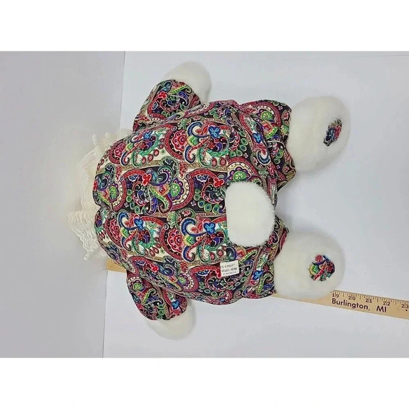 Vintage Circus Circus Las Vegas/ Reno Large Teddy Bear Plush Paisley Print - Picture 2 of 4